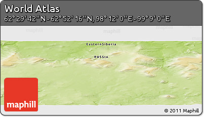Physical Panoramic Map of the Area around 62° 40' 59" N, 98° 40' 30" E