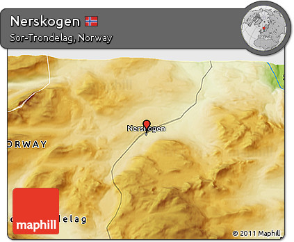 Physical 3D Map of Nerskogen