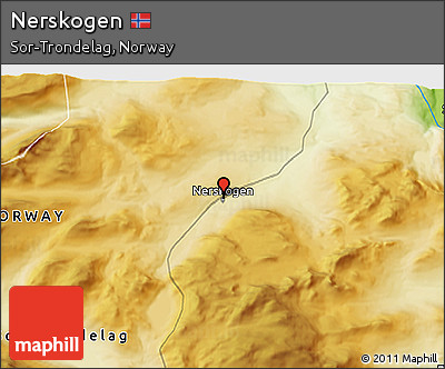Physical 3D Map of Nerskogen