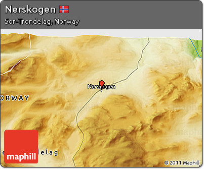 Physical 3D Map of Nerskogen