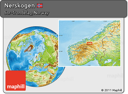Physical Location Map of Nerskogen