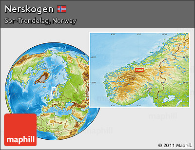 Physical Location Map of Nerskogen