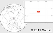 Blank Location Map of the area around 62° 7' 9" S, 150° 31' 30" E