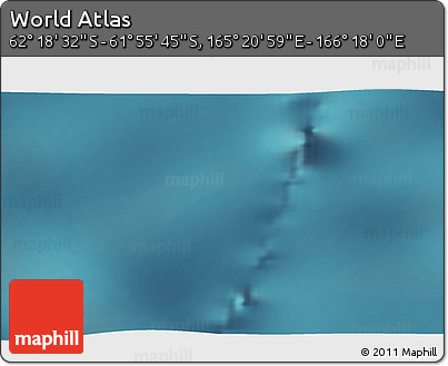 Satellite 3D Map of the Area around 62° 7' 9" S, 165° 49' 29" E
