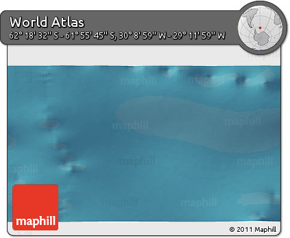Satellite 3D Map of the Area around 62° 7' 9" S, 29° 40' 29" W