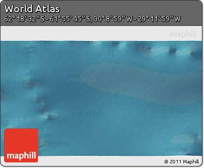 Satellite 3D Map of the Area around 62° 7' 9" S, 29° 40' 29" W