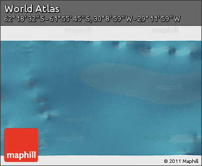 Satellite 3D Map of the Area around 62° 7' 9" S, 29° 40' 29" W