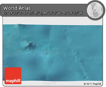 Satellite 3D Map of the Area around 62° 7' 9" S, 44° 7' 30" W