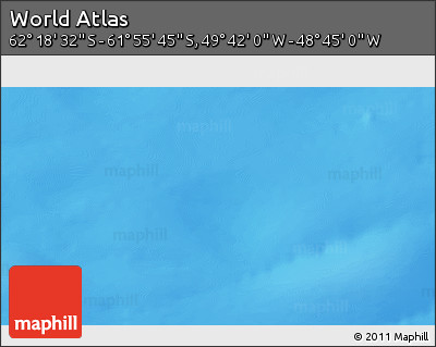 Physical 3D Map of the Area around 62°&nbsp;7'&nbsp;9"&nbsp;S,&nbsp;49°&nbsp;13'&nbsp;30"&nbsp;W