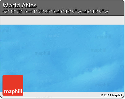 Physical 3D Map of the Area around 62°&nbsp;7'&nbsp;9"&nbsp;S,&nbsp;49°&nbsp;13'&nbsp;30"&nbsp;W