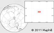 Blank Location Map of the area around 62° 27' 29" S, 149° 40' 30" E