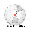 Outline Map of the Area around 62° 27' 29" S, 84° 4' 29" W, rectangular outline