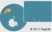 Satellite Location Map of the area around 62° 47' 42" S, 164° 7' 30" E