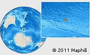 Shaded Relief Location Map of the area around 62° 47' 42" S, 177° 43' 29" E