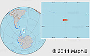 Gray Location Map of the area around 62° 47' 42" S, 41° 34' 30" W