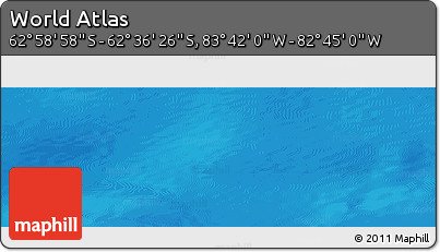 Shaded Relief Panoramic Map of the Area around 62° 47' 42" S, 83° 13' 29" W