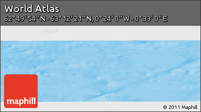 Physical Panoramic Map of the Area around 63° 1' 7" N, 0° 4' 30" E