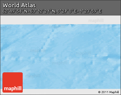 Physical 3D Map of the Area around 63° 1' 7" N, 0° 55' 29" E