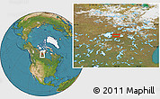 Satellite Location Map of the area around 63° 1' 7" N, 100° 13' 29" W