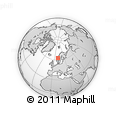 Outline Map of the Area around 63° 1' 7" N, 10° 16' 30" E, rectangular outline