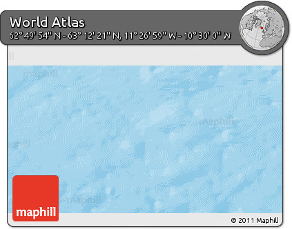 Physical 3D Map of the Area around 63° 1' 7" N, 10° 58' 29" W