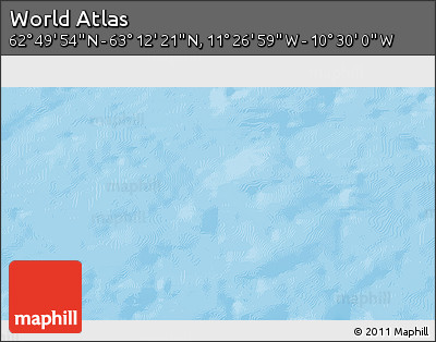 Physical 3D Map of the Area around 63° 1' 7" N, 10° 58' 29" W