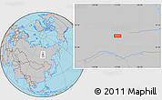 Gray Location Map of the area around 63° 1' 7" N, 117° 22' 30" E