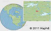 Savanna Style Location Map of the area around 63° 1' 7" N, 118° 4' 29" W