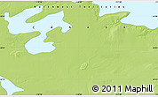 Physical Map of the area around 63° 1' 7" N, 118° 4' 29" W