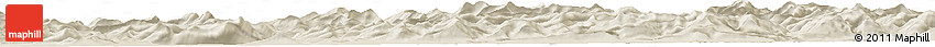 Shaded Relief Horizon Map of the Area around 63° 1' 7" N, 137° 46' 30" E