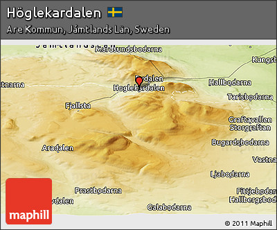 Physical Panoramic Map of Höglekardalen