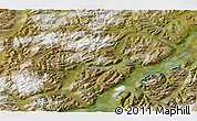 Satellite 3D Map of the area around 63° 1' 7" N, 140° 19' 29" E