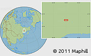 Savanna Style Location Map of the area around 63° 1' 7" N, 142° 1' 30" E