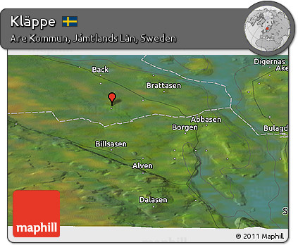 Satellite Panoramic Map of Kläppe