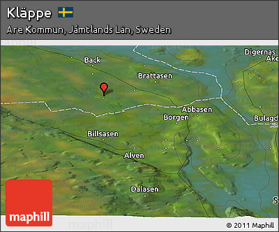Satellite Panoramic Map of Kläppe