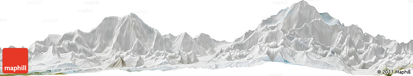 Satellite Horizon Map of the Area around 63° 1' 7" N, 151° 13' 29" W