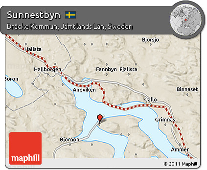 Shaded Relief 3D Map of Sunnestbyn