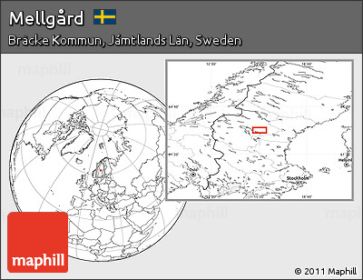 Blank Location Map of Mellgård