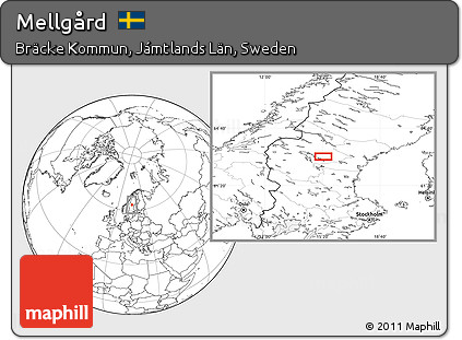 Blank Location Map of Mellgård