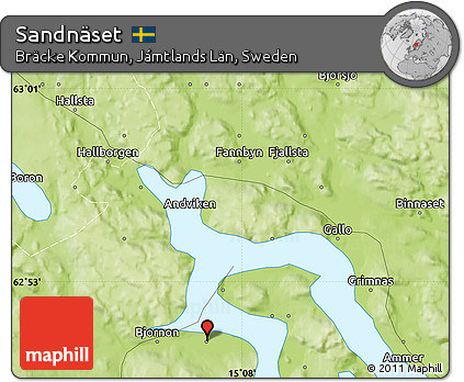Physical Map of Sandnäset