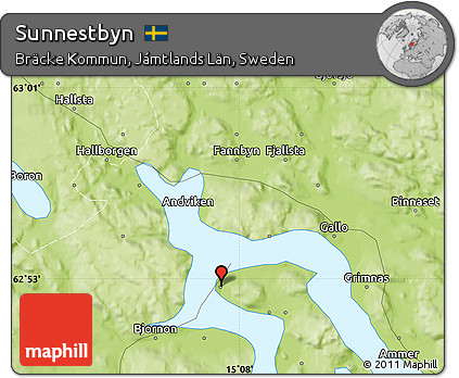 Physical Map of Sunnestbyn