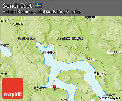 Physical Map of Sandnäset