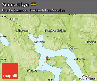 Physical Map of Sunnestbyn