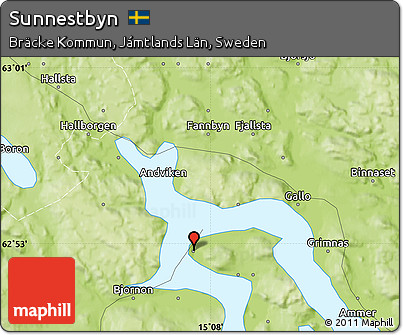 Physical Map of Sunnestbyn
