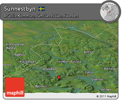 Satellite Panoramic Map of Sunnestbyn