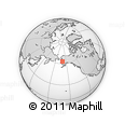 Outline Map of the Area around 63° 1' 7" N, 160° 34' 29" W, rectangular outline