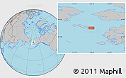 Gray Location Map of the area around 63° 1' 7" N, 168° 13' 29" W