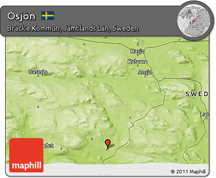 Physical 3D Map of Ösjön