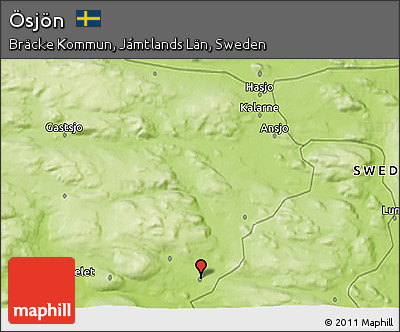 Physical 3D Map of Ösjön