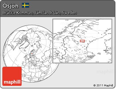 Blank Location Map of Ösjön